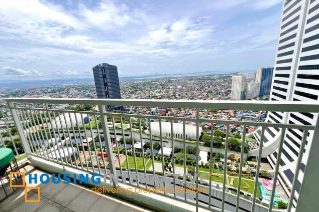 fully furnished 1br unit with balcony and parking for sale in two serendra