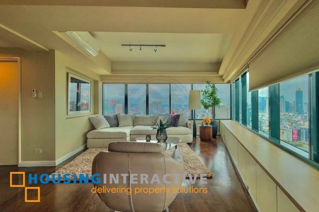 fully furnished 2br unit with parking for lease in one rockwell