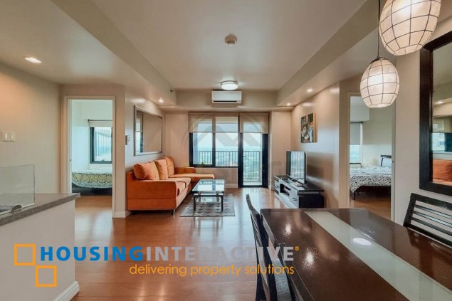 fully furnished 2br unit with parking for lease in one rockwell