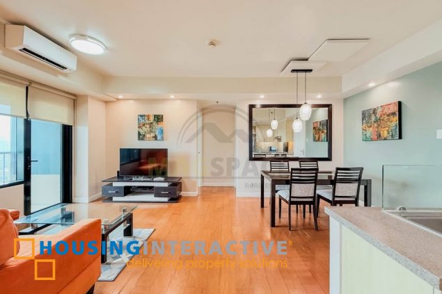 fully furnished 2br unit with parking for lease in one rockwell