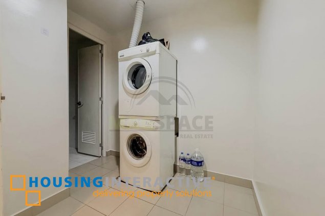 fully furnished 2br unit with parking for lease in one rockwell