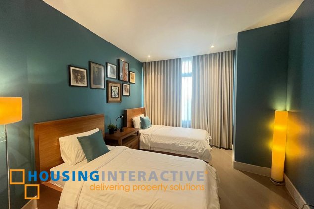 fully furnished 3br unit with parkings for sale in proscenium at rockwell