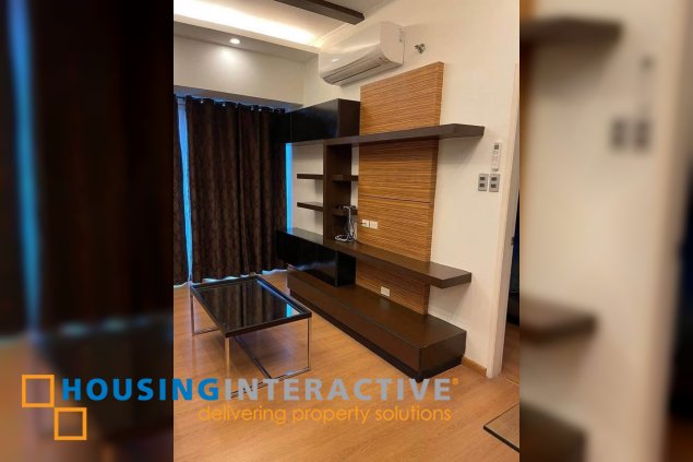 fully furnished 1br unit with balcony for lease in st. francis shangri-la place