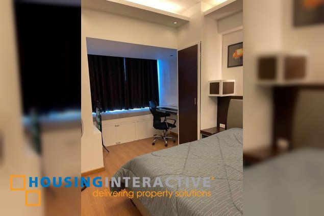 fully furnished 1br unit with balcony for lease in st. francis shangri-la place