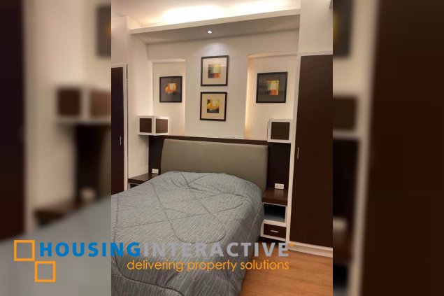 fully furnished 1br unit with balcony for lease in st. francis shangri-la place