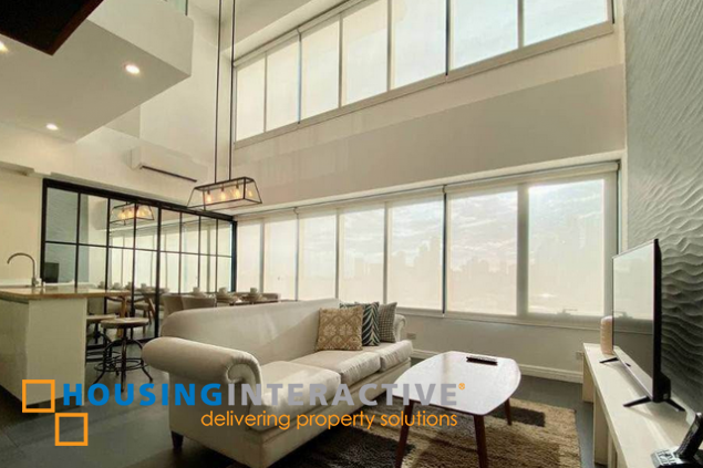 fully furnished 2br unit with parking for lease in one rockwell