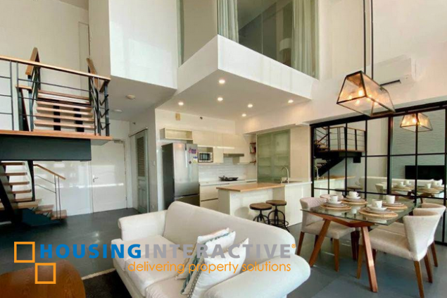 fully furnished 2br unit with parking for lease in one rockwell