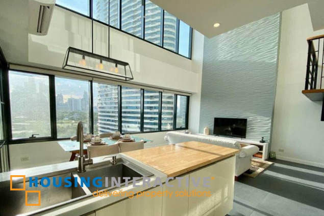 fully furnished 2br unit with parking for lease in one rockwell