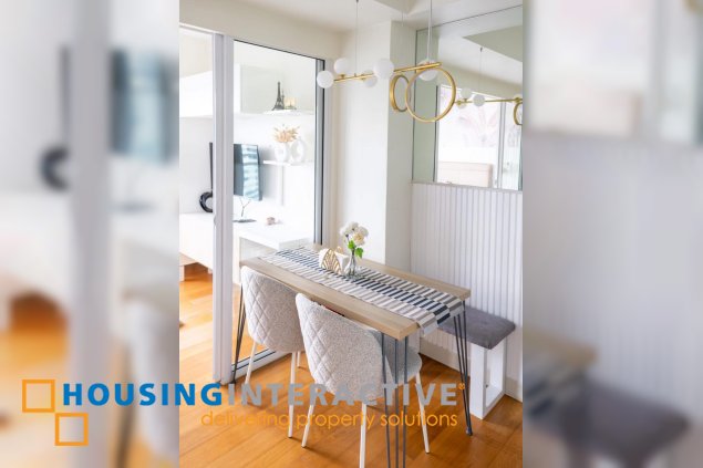 fully furnished 1br unit with balcony for lease in acqua private residences