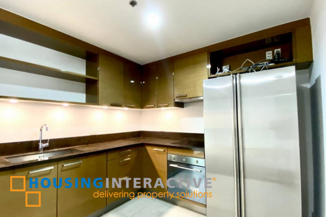 semi-furnished 2br unit with parking for lease in proscenium at rockwell