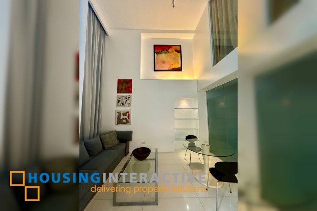 fully furnished 2br unit with balcony for sale/lease in joya lofts and towers