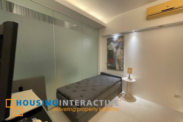 fully furnished 2br unit with balcony for sale/lease in joya lofts and towers