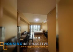 fully furnished studio unit with parking for lease in the manansala