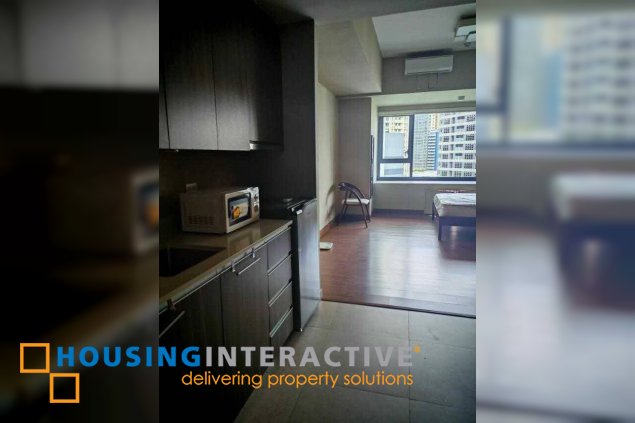 furnished studio unit for rent/sale in shang salcedo place