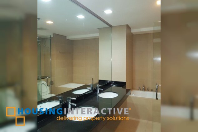 semi-furnished 3br unit with balcony and parking for lease in one serendra