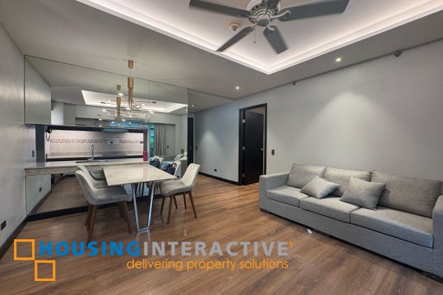 fully furnished 1br unit with parking for lease in one serendra