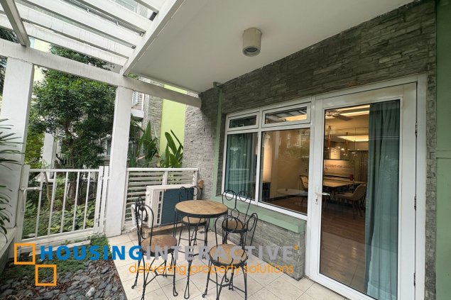 fully furnished 1br unit with parking for lease in one serendra