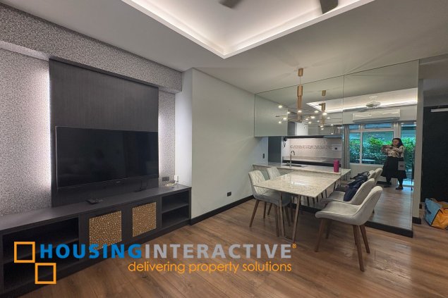 fully furnished 1br unit with parking for lease in one serendra