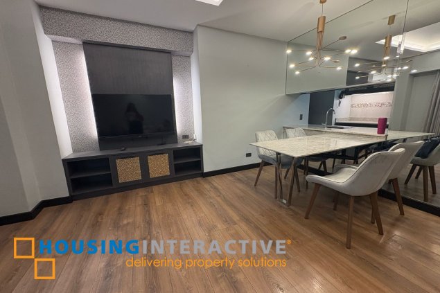 fully furnished 1br unit with parking for lease in one serendra