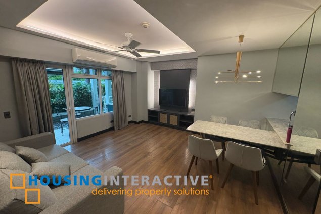 fully furnished 1br unit with parking for lease in one serendra