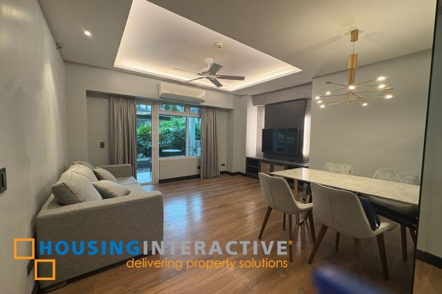 fully furnished 1br unit with parking for lease in one serendra