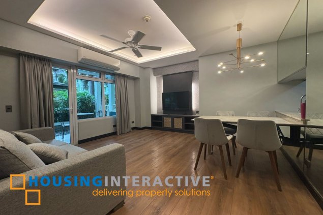 fully furnished 1br unit with parking for lease in one serendra
