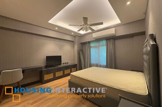 fully furnished 1br unit with parking for lease in one serendra