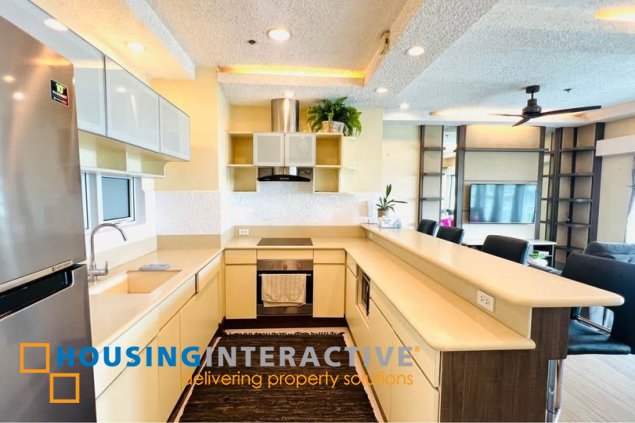 fully furnished 3br unit with balcony and parking for sale in two serendra
