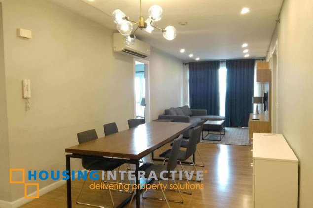 fully furnished 3br unit with parking for lease in two serendra