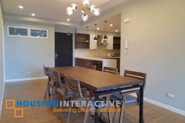 fully furnished 3br unit with parking for lease in two serendra