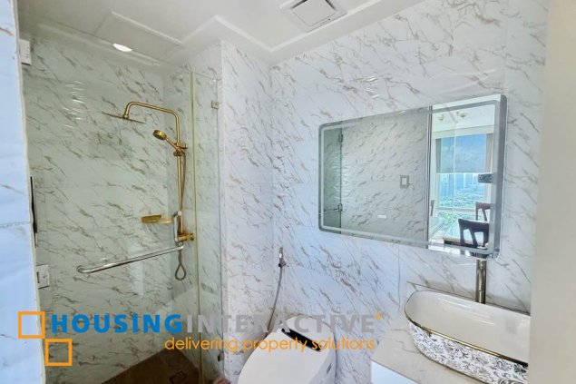 semi-furnished 2br unit with parking lot for sale/rent in bellagio 2