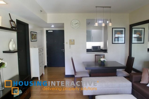 fully furnished 1br unit with parking for lease in one serendra