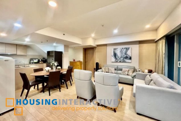 furnished 3br unit with parking for lease in one shangri-la place