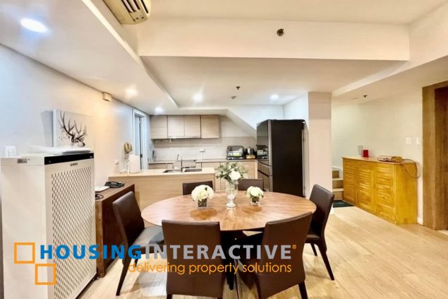 furnished 3br unit with parking for lease in one shangri-la place