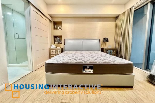 furnished 3br unit with parking for lease in one shangri-la place