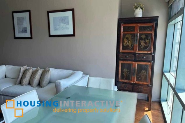 furnished 2br unit with parking for lease in one legaspi park