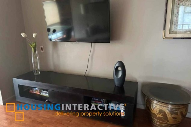furnished 2br unit with parking for lease in one legaspi park
