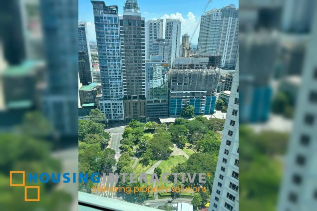 furnished 2br unit with parking for lease in one legaspi park