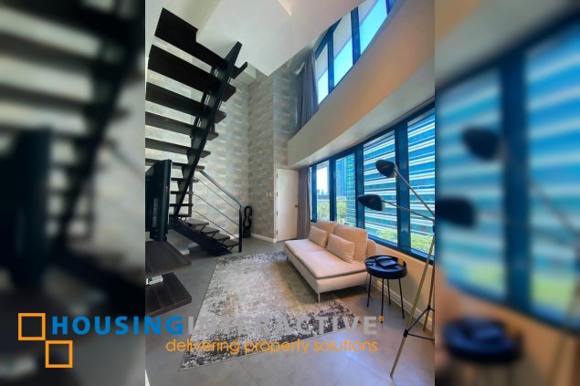 fully furnished 1br unit with parking for lease in one rockwell