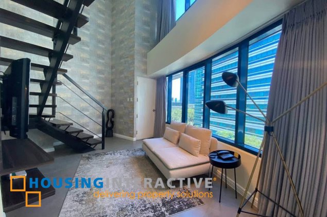 fully furnished 1br unit with parking for lease in one rockwell