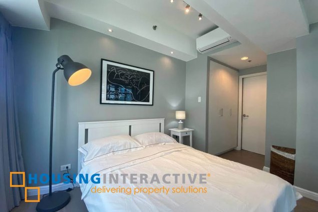 fully furnished 1br unit with parking for lease in one rockwell