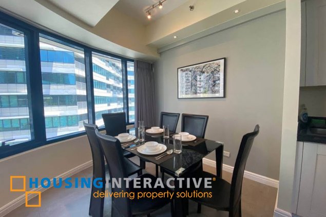 fully furnished 1br unit with parking for lease in one rockwell