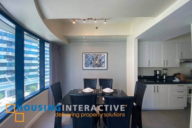 fully furnished 1br unit with parking for lease in one rockwell