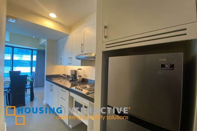 fully furnished 1br unit with parking for lease in one rockwell