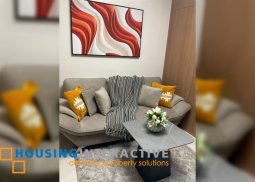 fully furnished 1br unit with balcony for lease in red residences, makati
