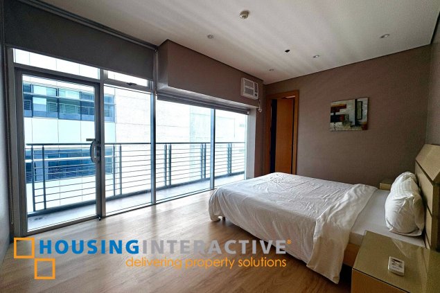 furnished 3br unit with balcony and parking for lease in the luxe residences