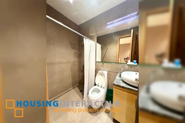 furnished 3br unit with balcony and parking for lease in the luxe residences