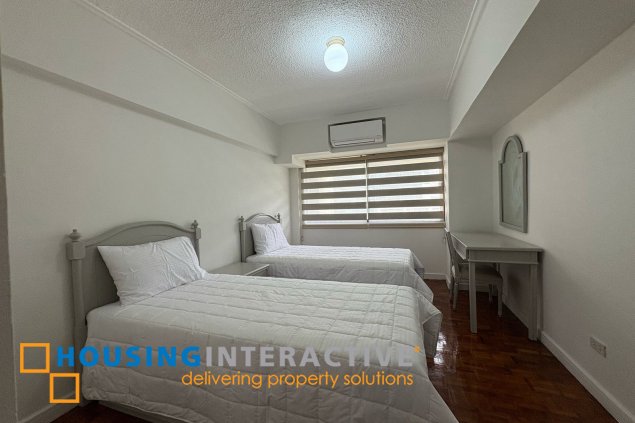 furnished 3br unit with balcony for lease in cosmopolitan tower