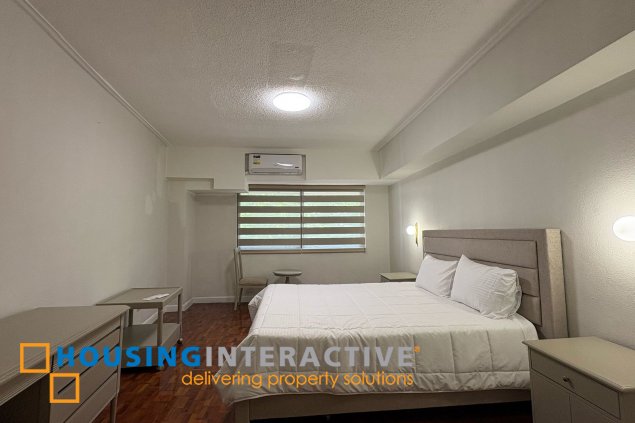 furnished 3br unit with balcony for lease in cosmopolitan tower