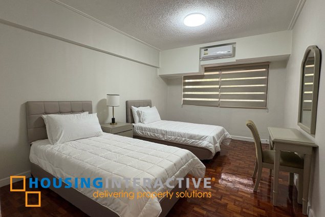 furnished 3br unit with balcony for lease in cosmopolitan tower
